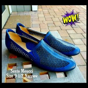 Sesto Meucci leather sneaker flats 9.5 N